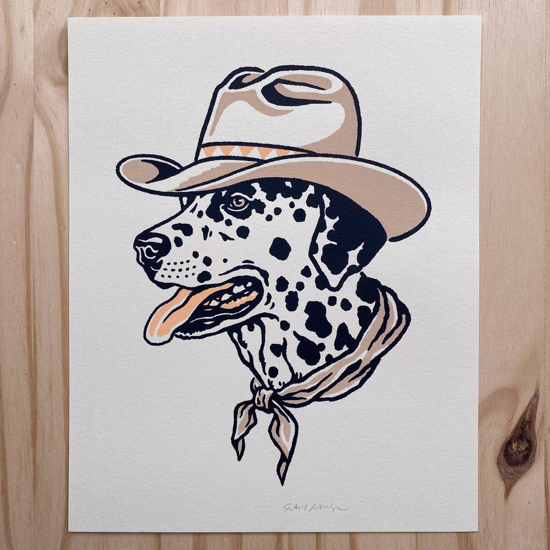 Dalmatian Cowdog - Signed Silkscreen Print