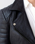 Load image into Gallery viewer, Munroe Leather Biker Jacket