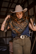 Load image into Gallery viewer, Western Harvest 100% Mulberry Silk Wild Rag