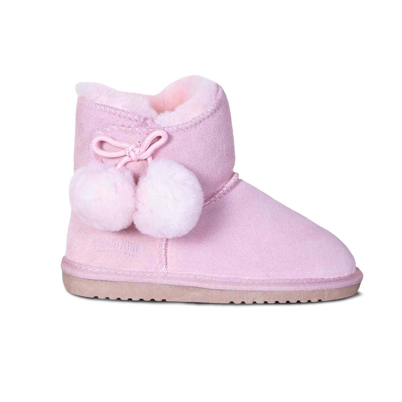 Kids Sheepskin Pom Pom Boot