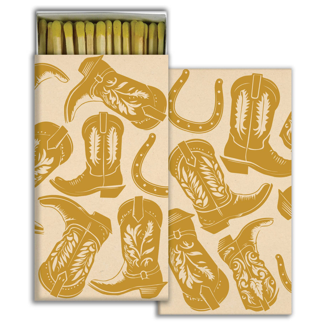 Kickin' Boots Gold Foil Matches