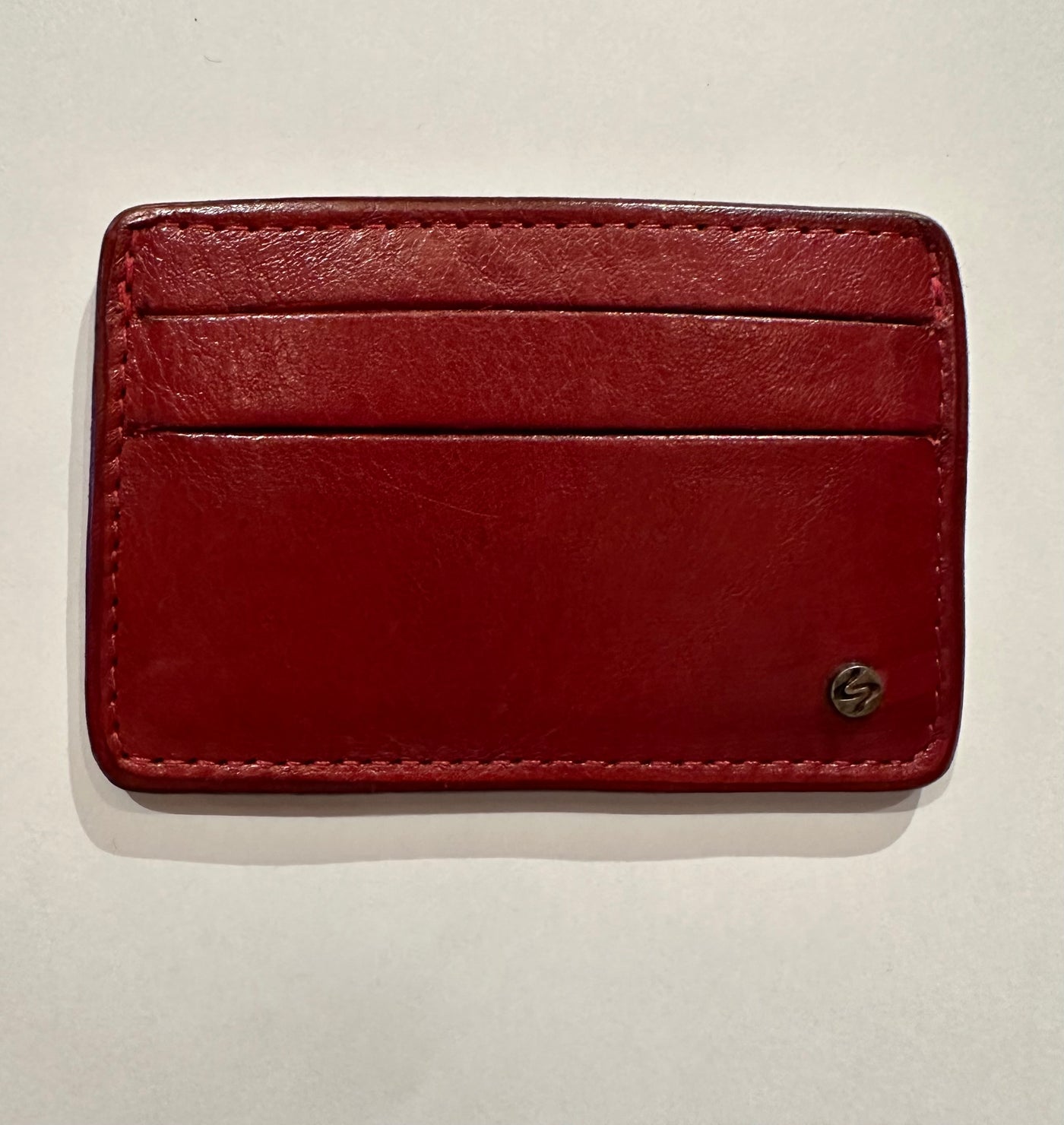 Josh Leather Cardholder Red