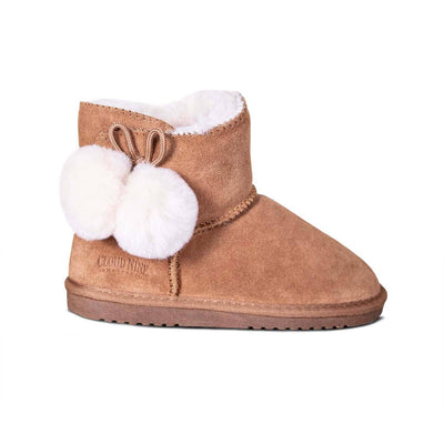 Kids Sheepskin Pom Pom Boot