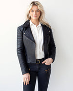 Load image into Gallery viewer, Munroe Leather Biker Jacket
