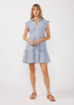 Load image into Gallery viewer, Striped Button-Down Mini Dress
