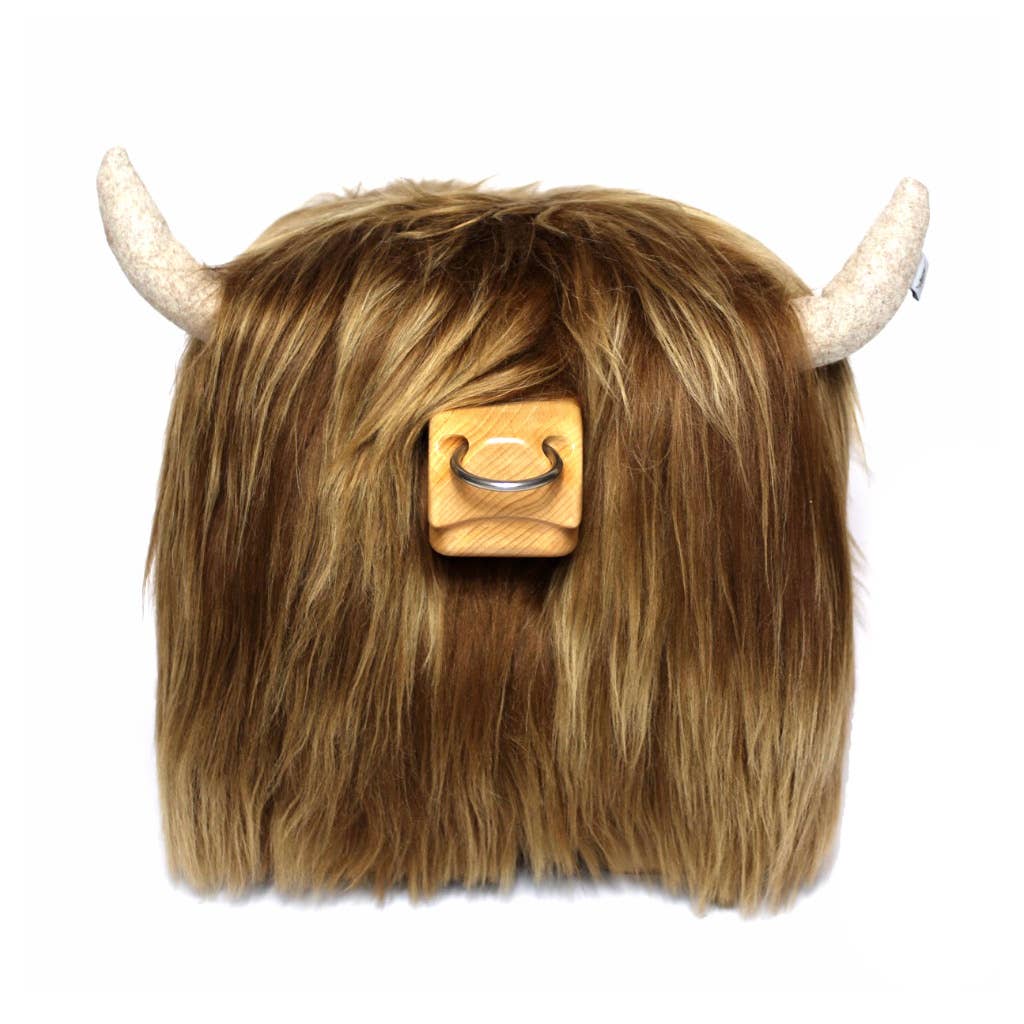 Highland Bull Footstool - Honey