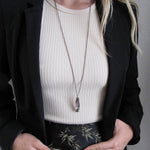 Load image into Gallery viewer, Shell Handled Knife Necklace – Aged Brass Chain