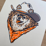 Load image into Gallery viewer, Pomeranian Cowdog - Signed Silkscreen Print