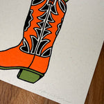 Load image into Gallery viewer, Prickly Pear Boot - Signed Silkscreen Print