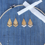 Load image into Gallery viewer, Orion Brass &amp; Silver Arrow Earring

