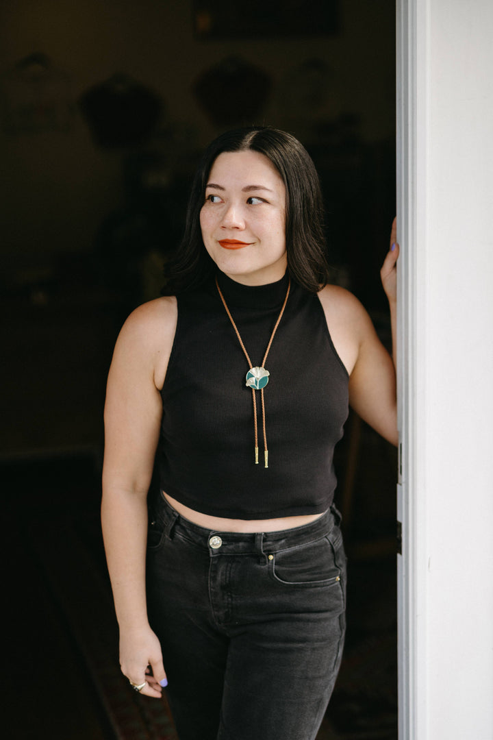 Ginkgo Bolo Tie