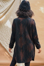 Load image into Gallery viewer, Shibori Boiled Wool Shacket
