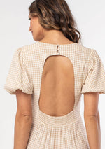 Load image into Gallery viewer, Gingham Puff Sleeve Dress