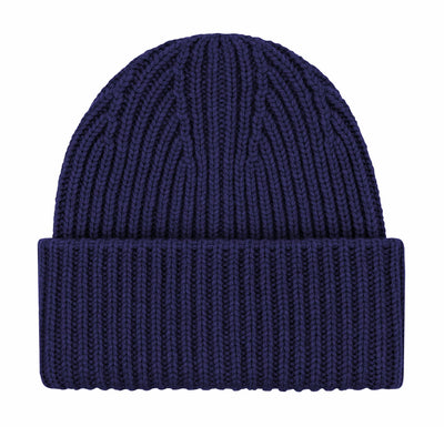 Cashmere Thick Rib Beanie Hat