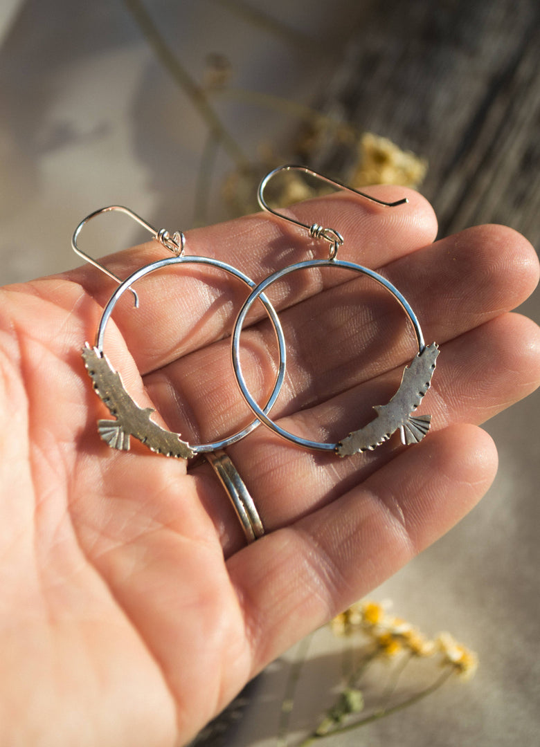 Hawk Hoop Earrings