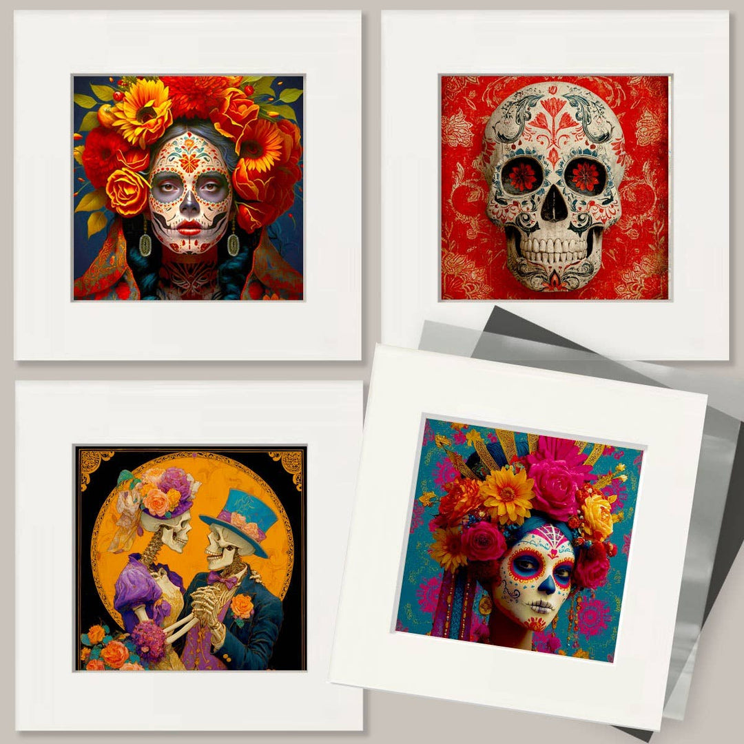 Calavera Skeleton Profile Día de Muertos