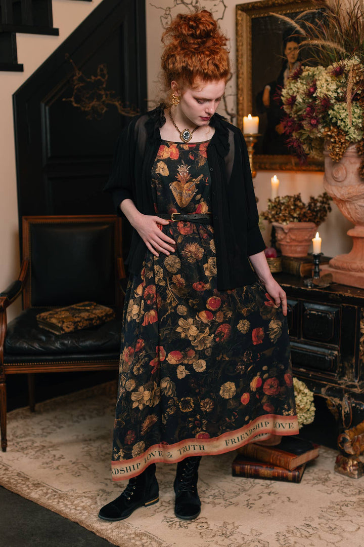 Heart of Gold Maxi Slip Dress