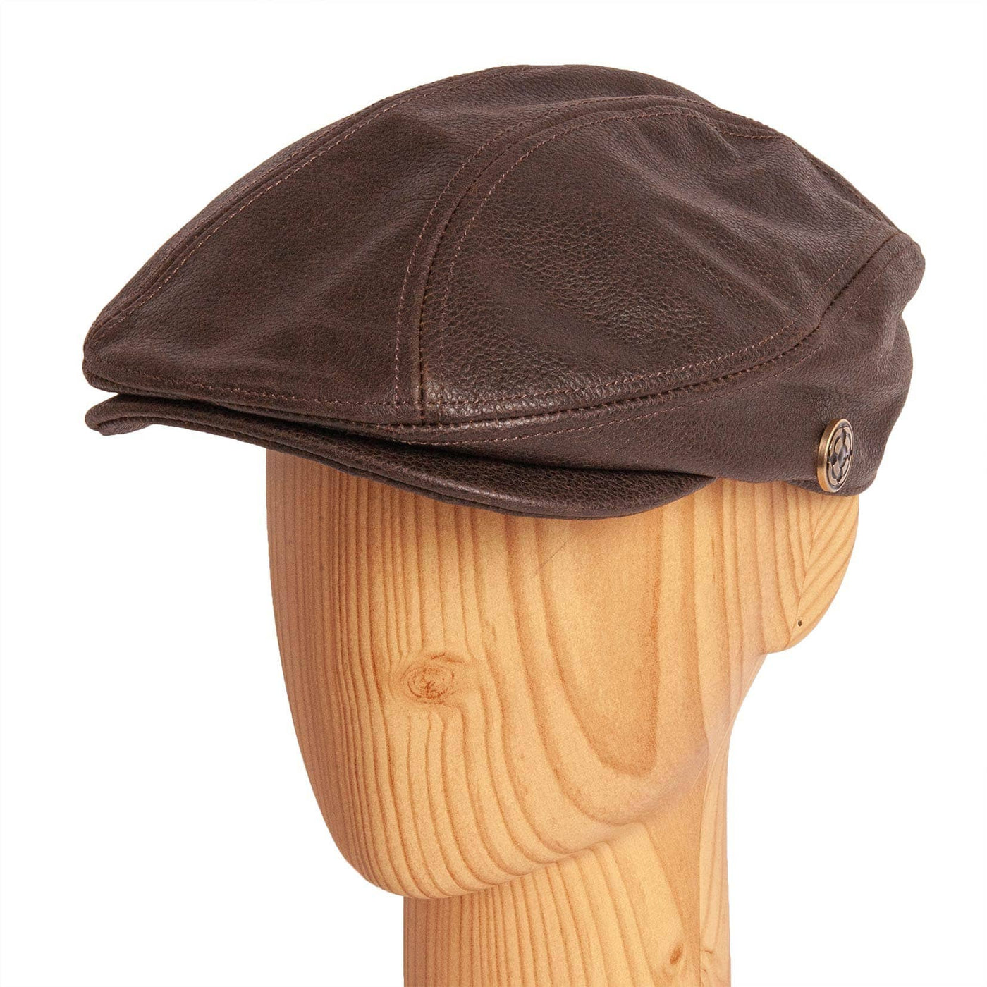 Bookie Leather Cap