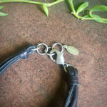 Load image into Gallery viewer, Leather 7-Strand Bracelet - Black &amp; Silver, Boho Western
