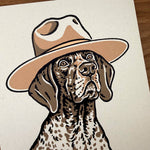 Load image into Gallery viewer, German Shorthaired Pointer Cowdog - Signed Silkscreen Print
