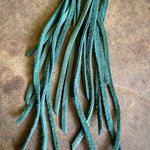 Load image into Gallery viewer, Leather Tassel Earrings - Hunter Green, Long Boho Western
