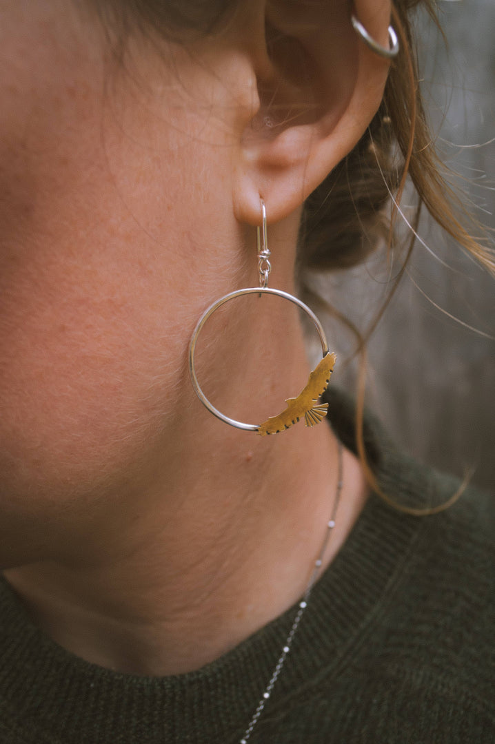 Hawk Hoop Earrings