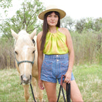 Load image into Gallery viewer, Silk Shibori Halter Top - Tamarindo
