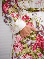 Cottage Rose Dressing Gown Ivory