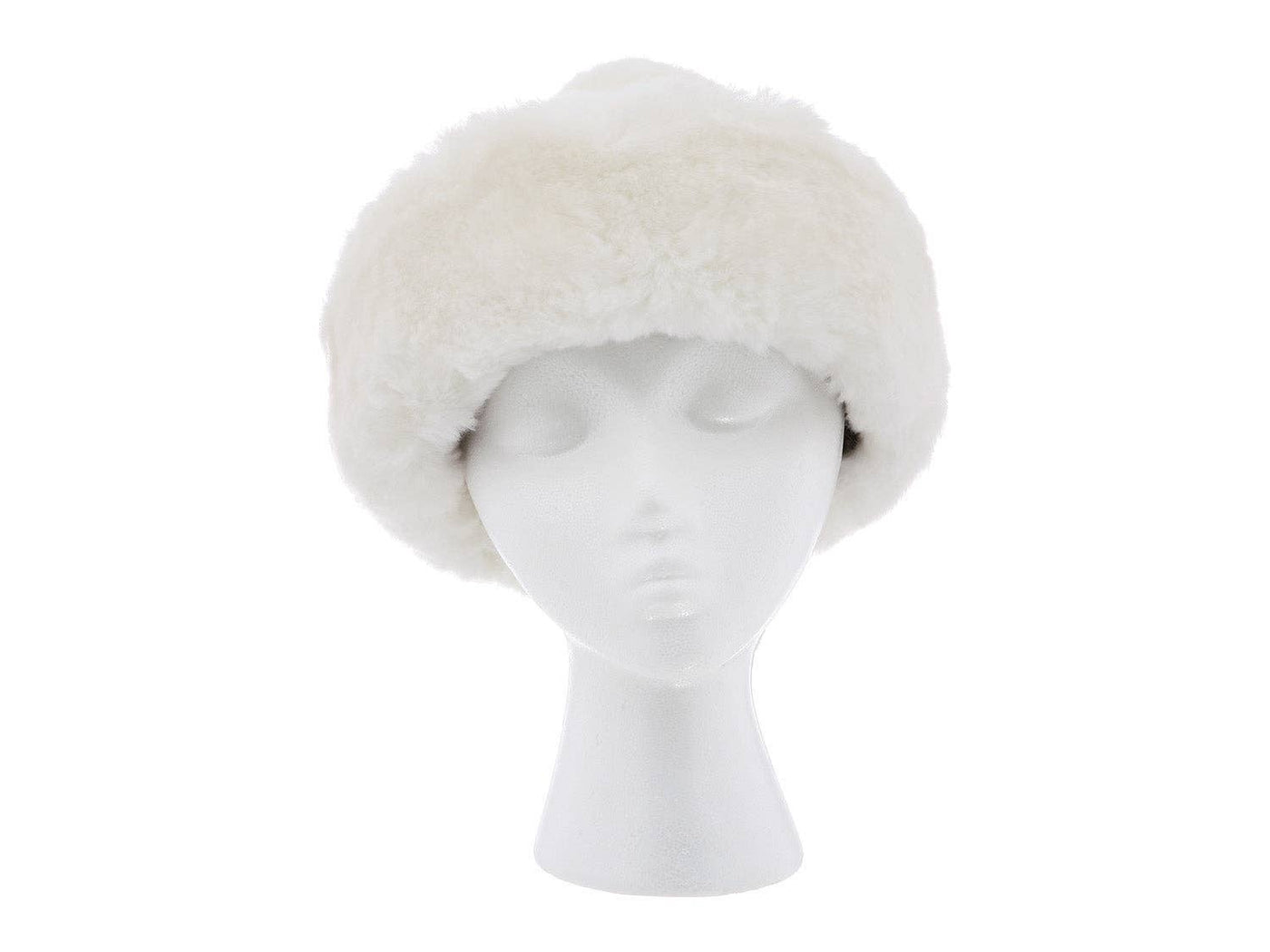 Sheepskin Snowball Hat - White