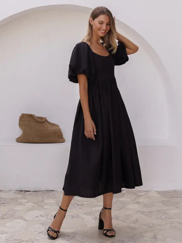 Cherie Puff Sleeve Midi