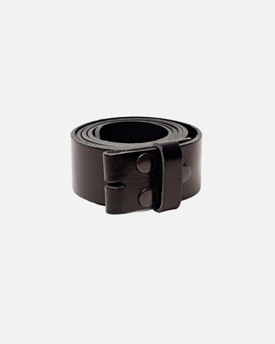 Mia Black Smooth Leather Belt Strap