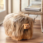 Load image into Gallery viewer, Highland Calf Footstool - Honey
