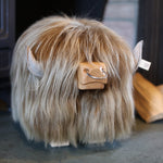 Load image into Gallery viewer, Highland Calf Footstool - Honey
