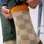 Load image into Gallery viewer, Checkered Combed Cotton Socks
