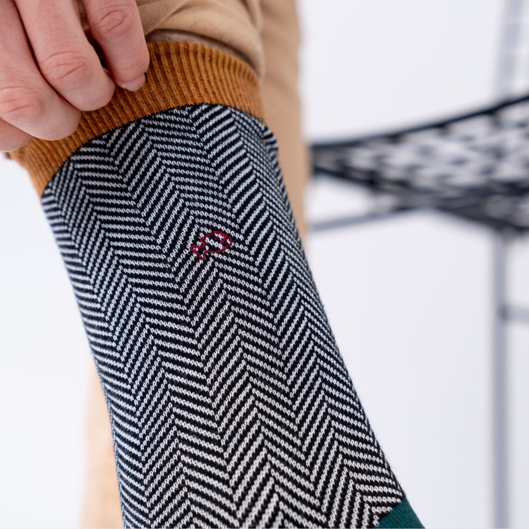 Chevrons Combed Cotton Socks