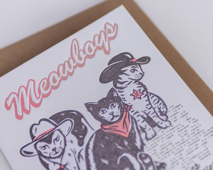 Meowboys Greeting Card