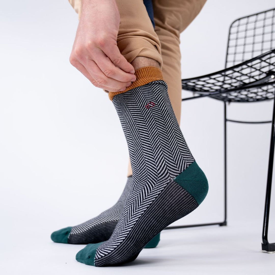 Chevrons Combed Cotton Socks