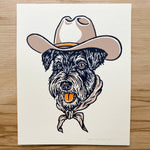Load image into Gallery viewer, Schnauzer Cowdog - Signed Silkscreen Print