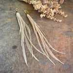 Load image into Gallery viewer, Cone Feather Earrings - Champagne
