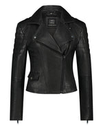 Load image into Gallery viewer, Munroe Leather Biker Jacket
