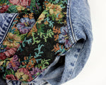 Load image into Gallery viewer, Recycled Floral Tapestry Denim Jacket
