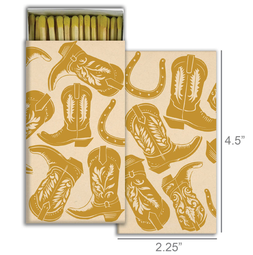 Kickin' Boots Gold Foil Matches