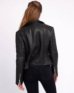 Load image into Gallery viewer, Munroe Leather Biker Jacket
