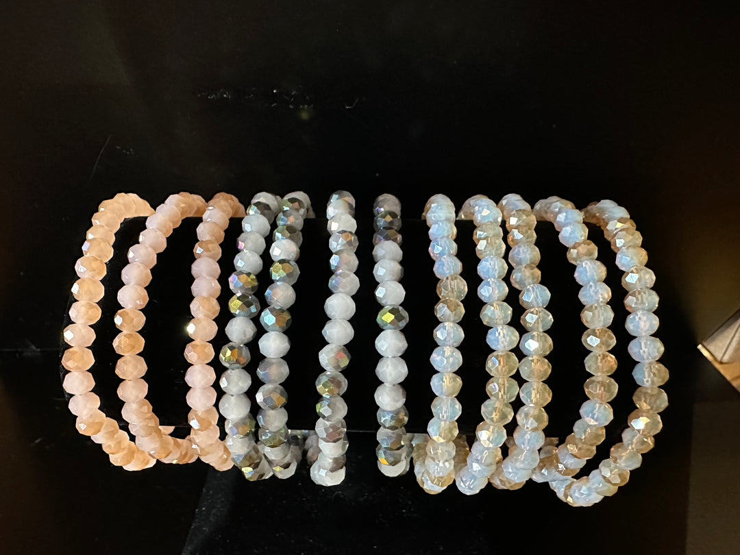 Assorted Iridescent Glass Bracelets