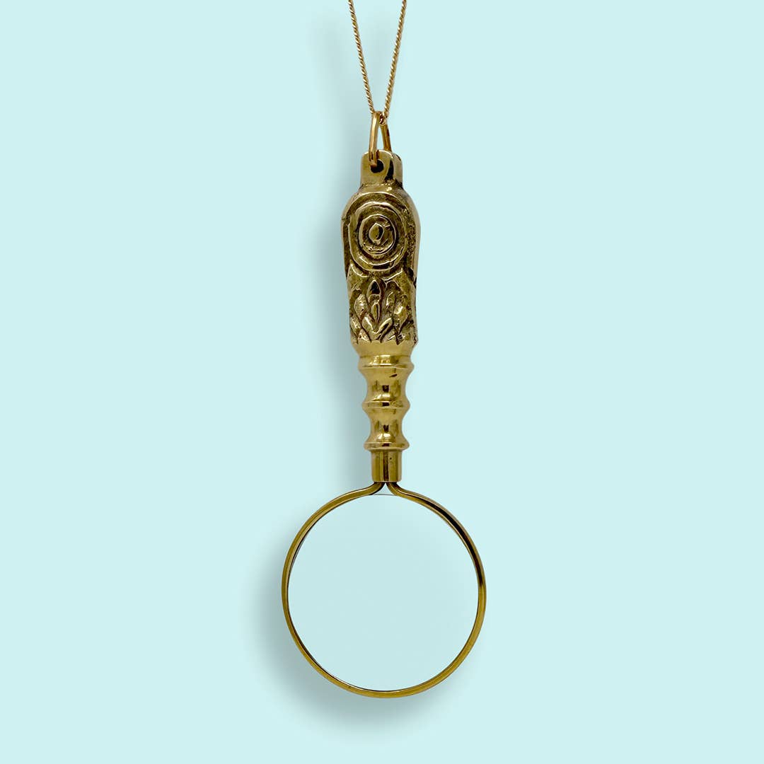Floral Magnifying Glass Necklace
