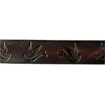 Load image into Gallery viewer, Embossed Sparrow Aged Leather Belt
