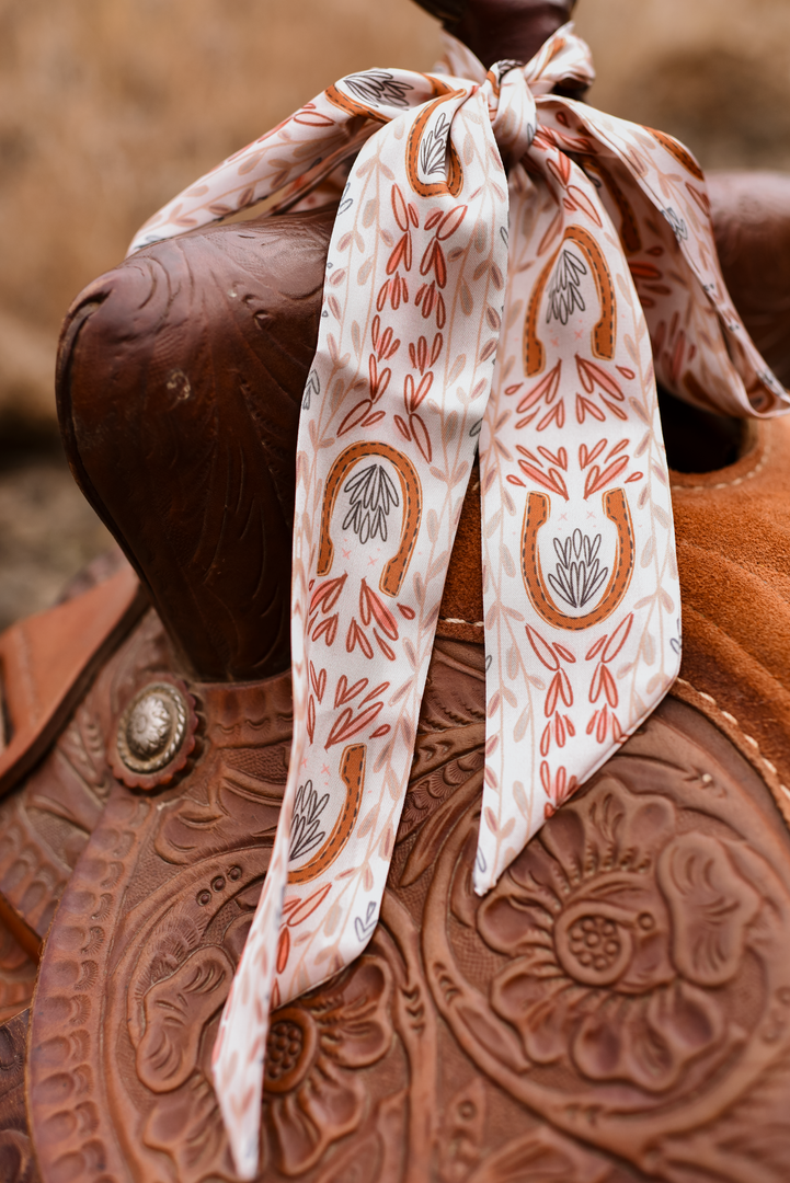 Western Harvest Cream Twilly Scarf