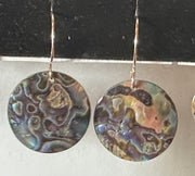 Abalone Round Earrings