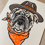 Load image into Gallery viewer, English Bulldog Cowdog - Signed Silkscreen Print