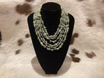 Load image into Gallery viewer, 6-Strand Prehnite with Freshwater Pearls
